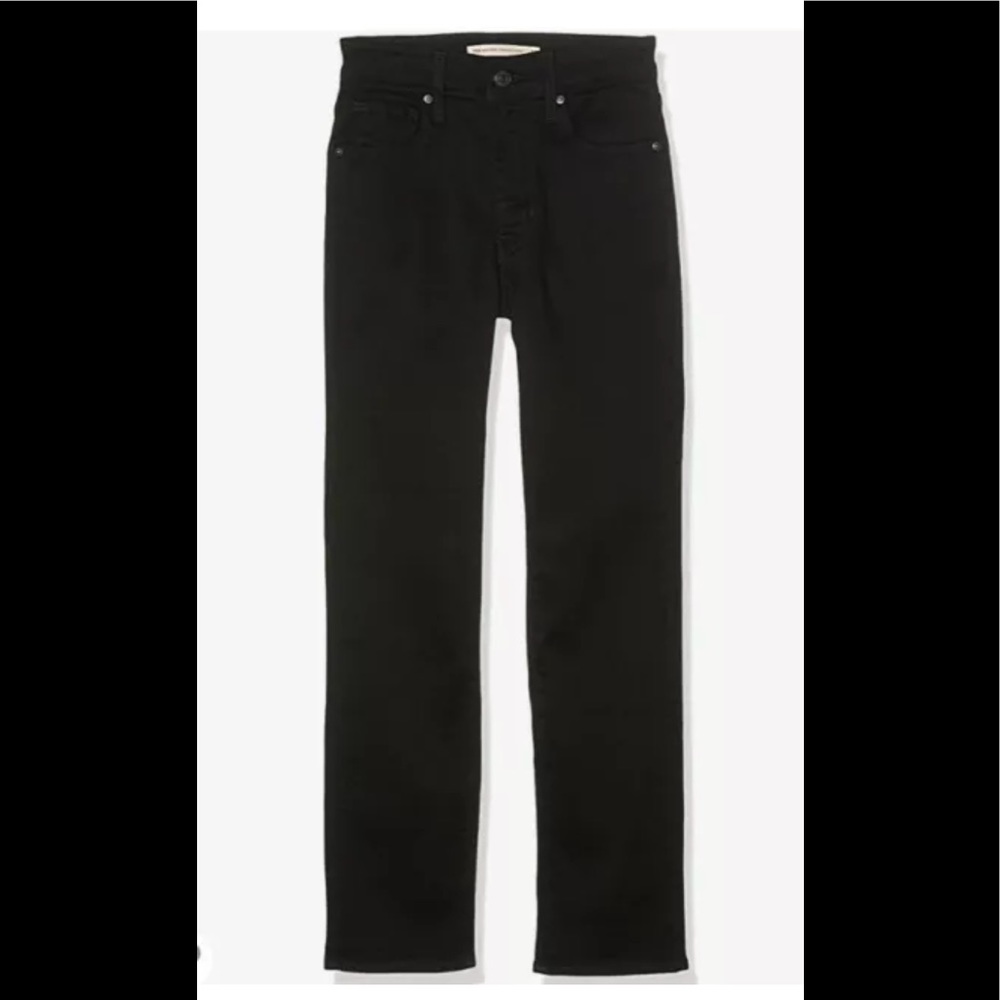 Levi's Black Cropped Straight Jeans for Women